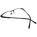 Black Half Rim Square Metal Eyeglasses