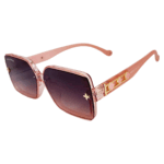 Cliqlens Kevin Bacon Square Sheet Pink Sunglasses for WOmen