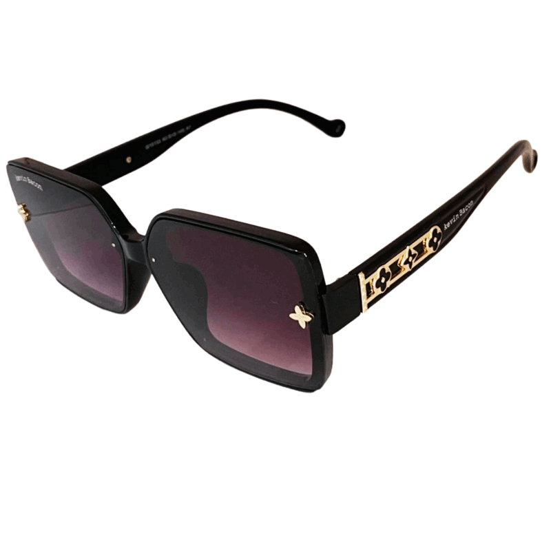 g15133-black Cliqlens Kevin Bacon Square sheet black sunglass for women