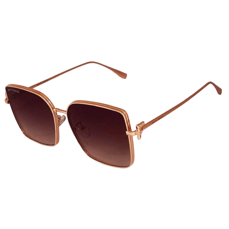 B80-533-golden brown Cliqlens kevin bacon square metal golden brown sunglasses for women