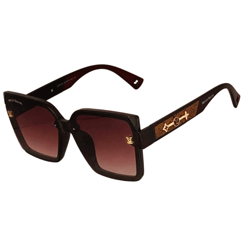 G15124-brown- (2) Cliqlens kevin bacon square sheet brown sunglasses for women