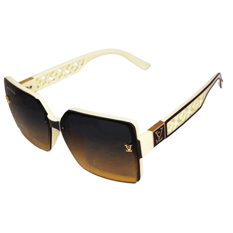 Cliqlens Kevin Bacon Square Off white Sheet sunglasses for women