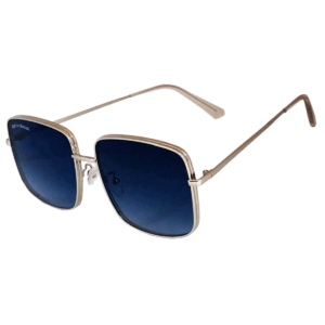 CLiqlens kevin bacon square metal blue and silver sunglasses for men and women