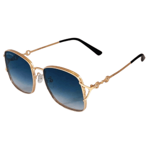 cliqlens kevin bacon square metal sunglasses golden and blue for women