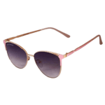 cliqlens kevin bacon cat eye metal pink and golden sunglasses for women
