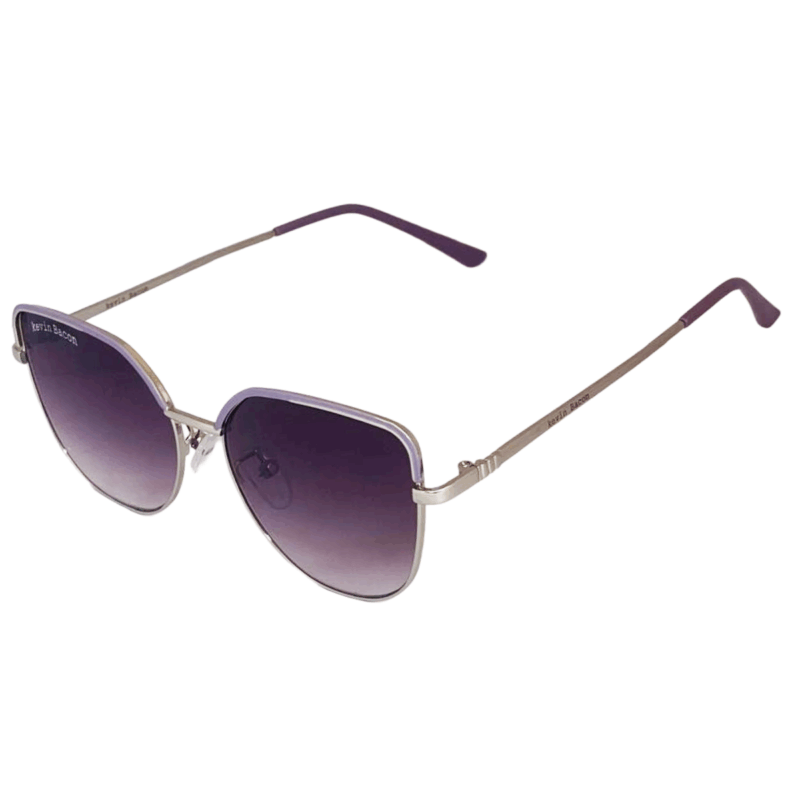 G95-218-purple Cliqlens kevin Bacon Cat eye purple metal sunglasses for women