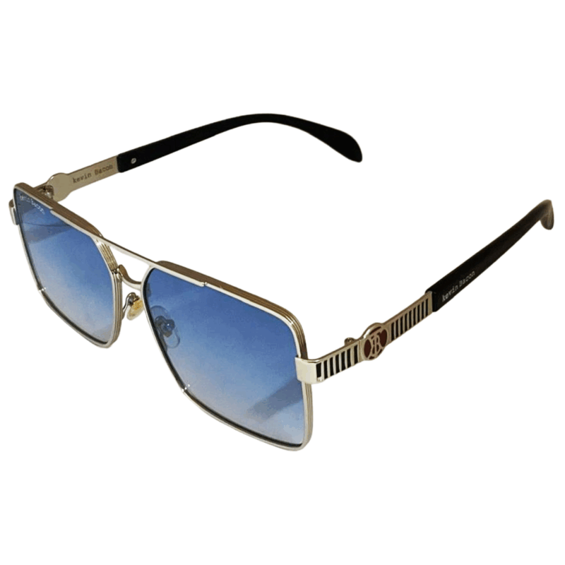 Stylish Silver with Dark grey Lens Full Rim Square Metal Sunglasses for Men & Women cliqlens kevin bacon square full rim sunglasses for men and women