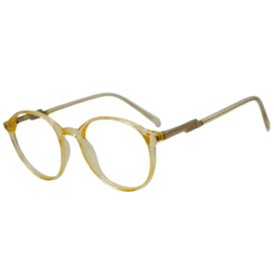 Cliqlens Studio Full Rim Light yellow Round sheet eyeglasses for Men and Women
