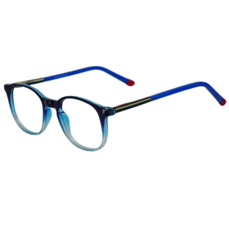 trendy blue dua; round sheet eyeglasses for men snd women