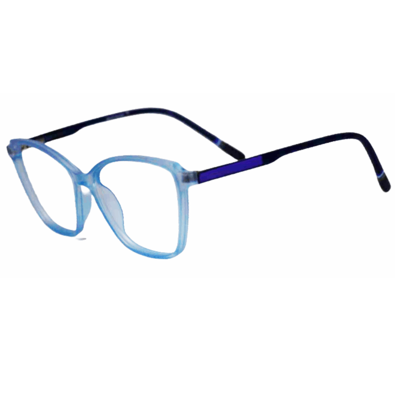 Trendy Light Blue Cat-eye Sheet Eyeglasses for Women trendy cliqlens blue ocean light blue cat eye sheet eyeglasses for women