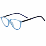 trendy cat eye sheet light blue eyeglasses for women