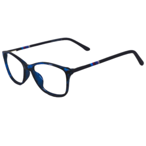 trendy blue leopard cat eye eyeglasses for women
