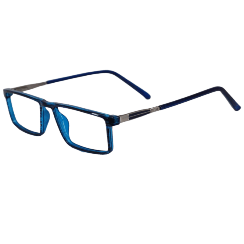 Trendy Navy Blue strips Rectangle Sheet Eyeglasses for Men & Women trendy Navy blue Strips rectangle sheet eyeglasses for men and women