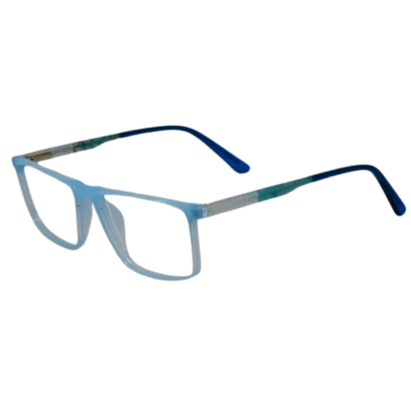 trendy light blue sheet square eyeglasses for men and women