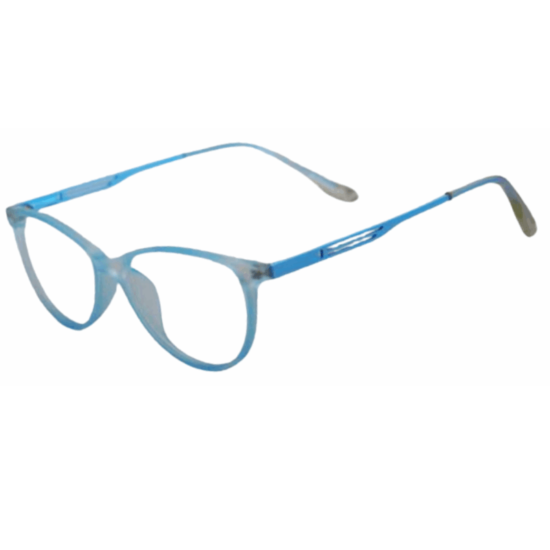 Trendy Light Blue Cat-eye Sheet Eyeglasses for Men & Women trendy cliqlens blue ocean light blue cat eye sheet eyeglasses for women