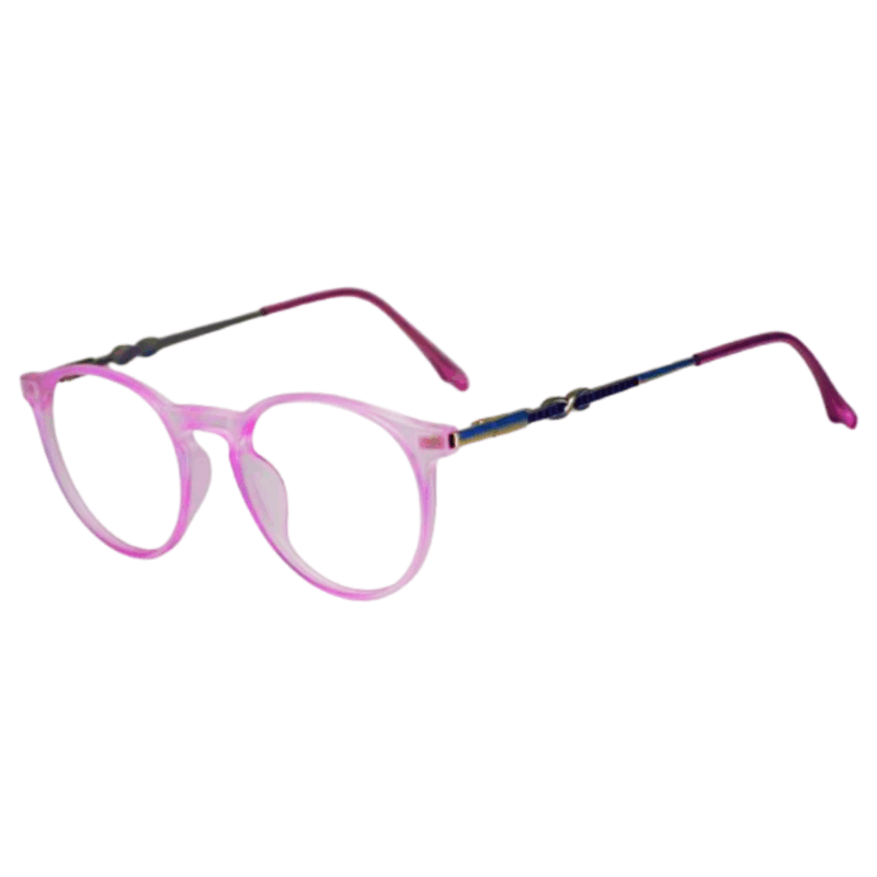 Full Rim Light Pink Round Sheet Computer Eyeglasses for Men and Women Full Rim Light Pink Round Sheet Computer Eyeglasses for Men and Women