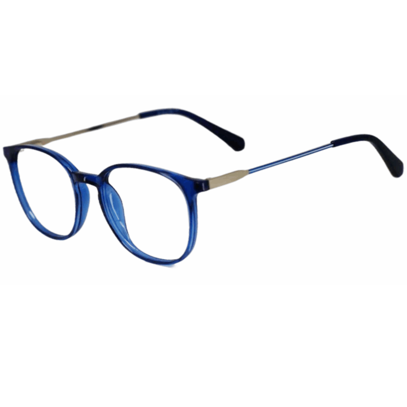 Trendy Blue Round Sheet Eyeglasses for Men & Women trendy cliqlens blue ocean blue round sheet eyeglasses for men and women