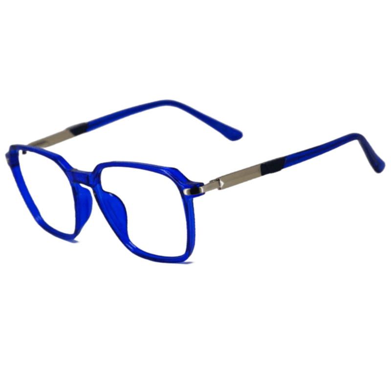 trendy blue ocean blue square sheet eyeglasses for men and women
