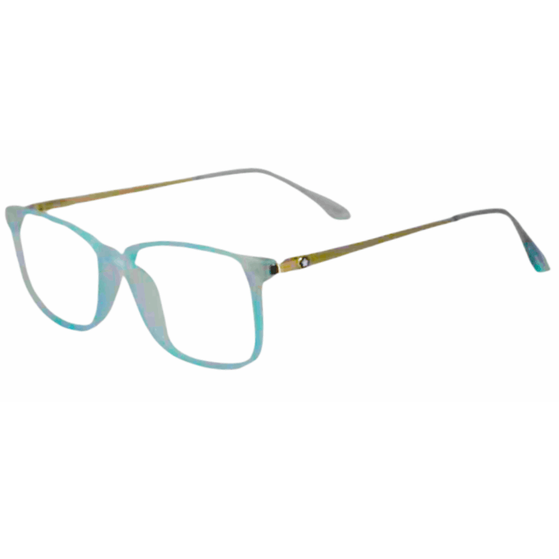 Trendy Sky Blue Square Sheet Eyeglasses for Men & Women trendy sky blue square sheet eyeglasses for men and women