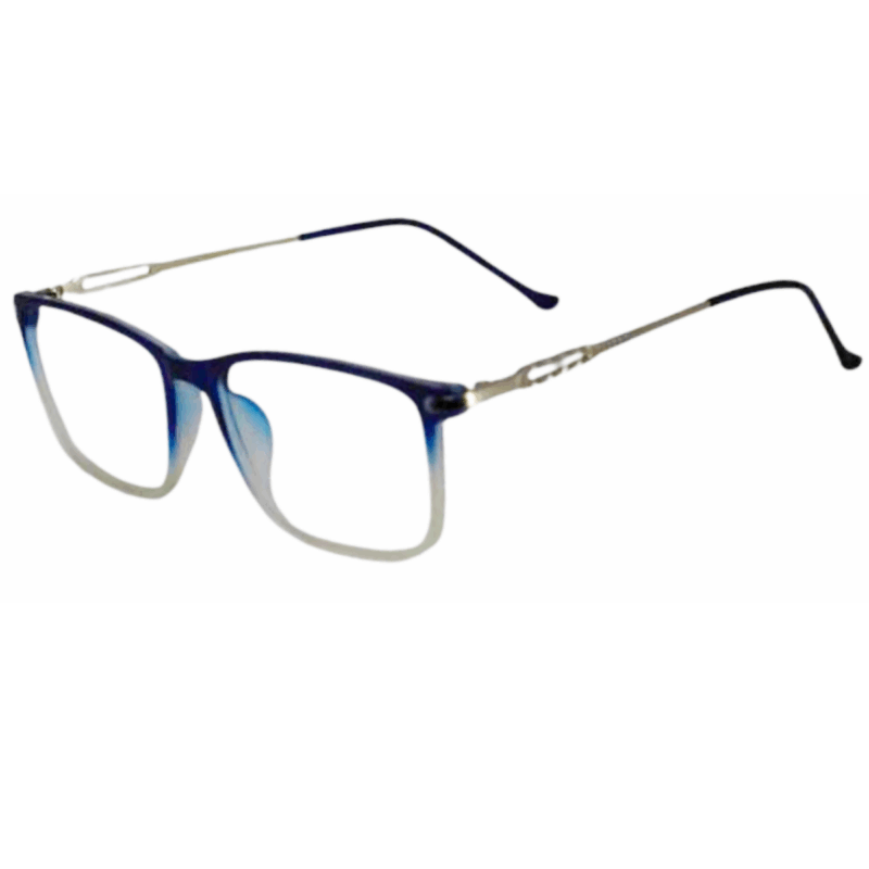 Trendy Blue dual Square Sheet Eyeglasses for Men & Women