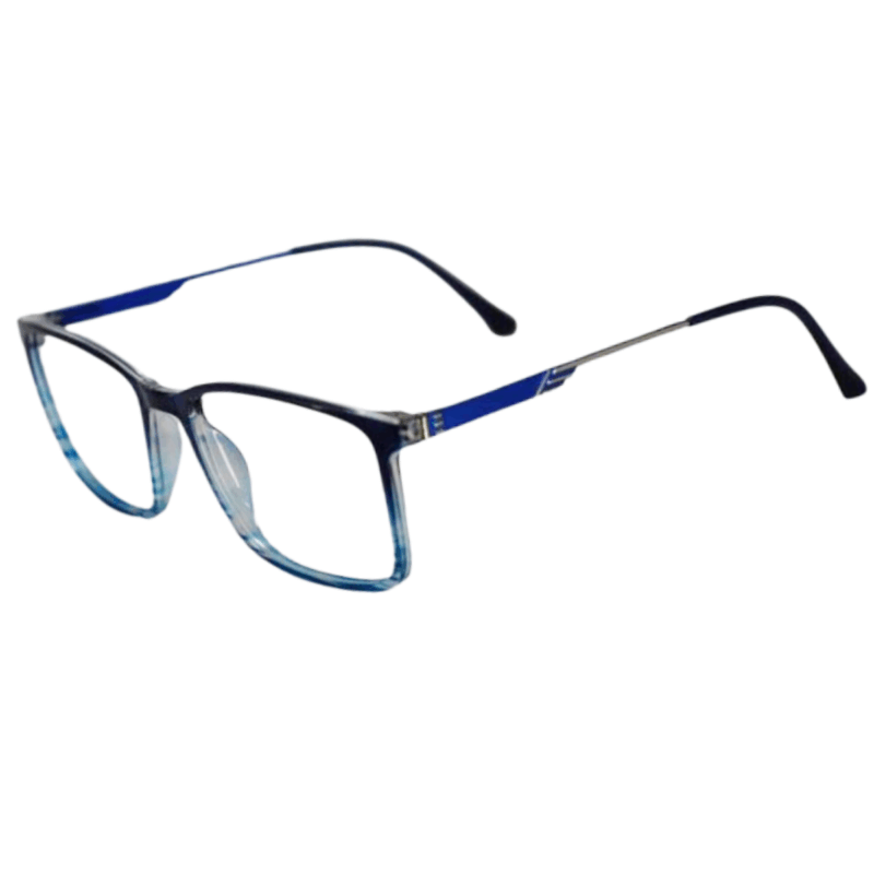 Trendy Blue dual Square Sheet Eyeglasses for Men & Women trendy cliqlens blue ocean sheet eyeglasses for men and women