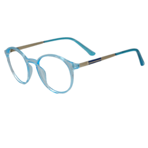 trendy blue ocean blue round eyeglasses for men and women