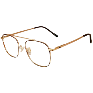 Cliqlens Studio Full Rim Golden brown Square upper bar Metal eyeglasses for Men