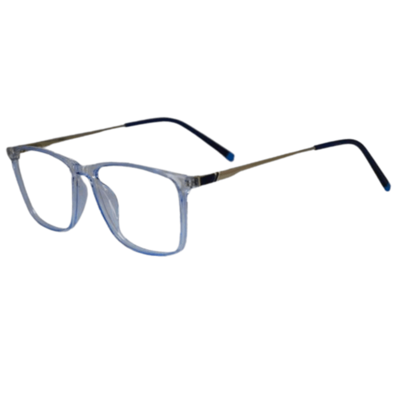 Trendy Blue Square Sheet Eyeglasses for Men & Women trendy square light blue eyeglasses for men and women