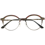 red round eyeglass