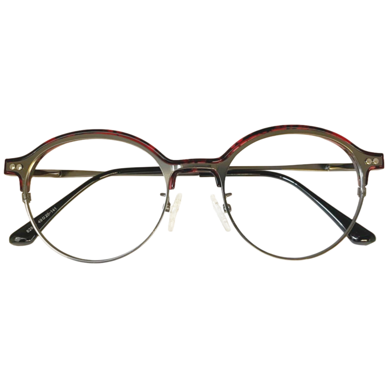 red round eyeglass