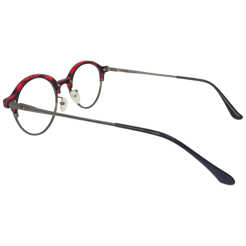 red round eyeglass