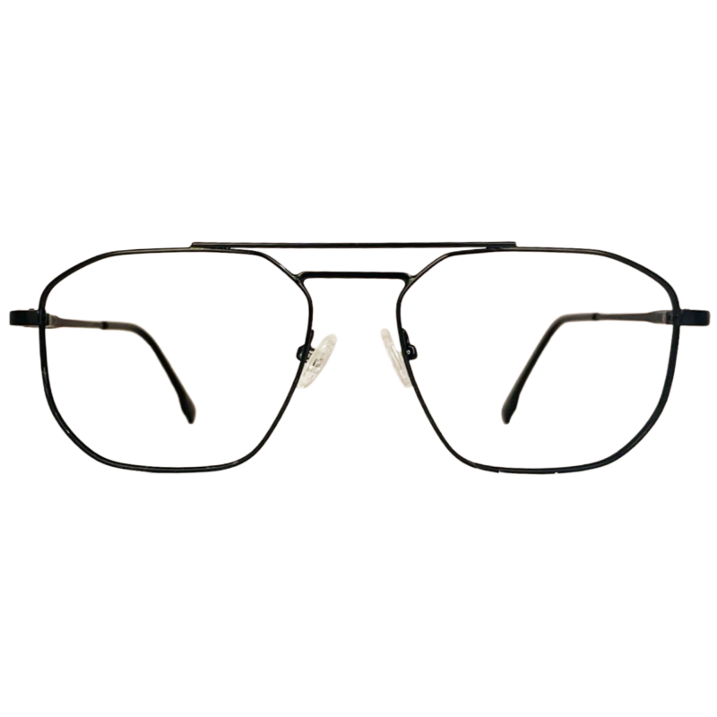 Black brown metal eyeglasses