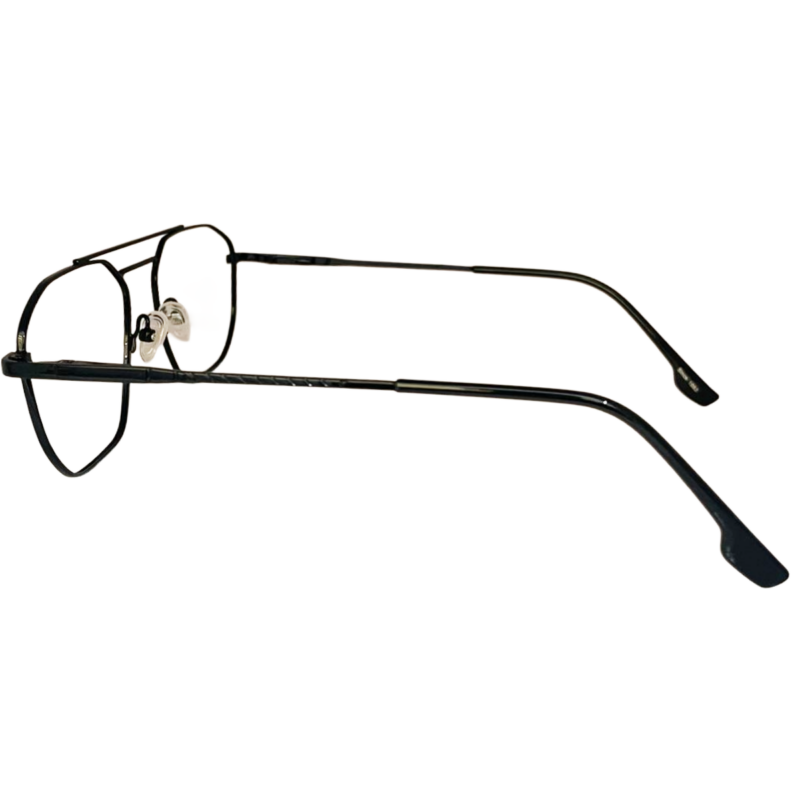 Black brown metal eyeglasses