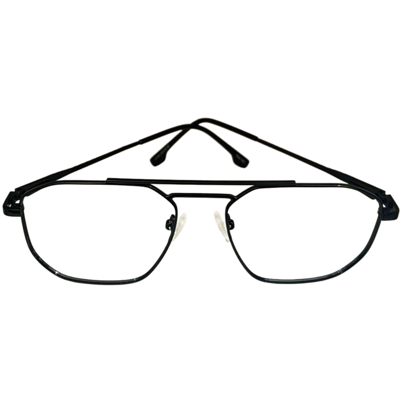 Black brown metal eyeglasses