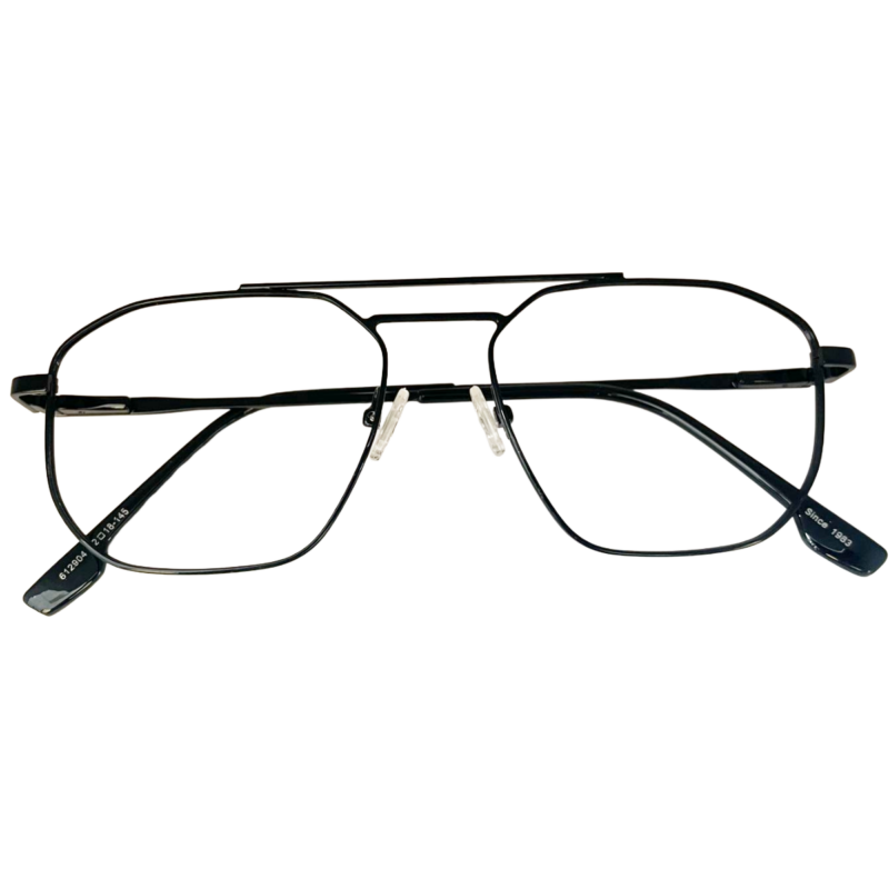 Black brown metal eyeglasses