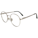 silver metal eyeglasses