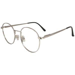 silver metal eyeglasses