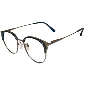 Cliqlens Studio Cool Blue Pink, Gun Metal Cat Eye Metal eyeglasses for Women