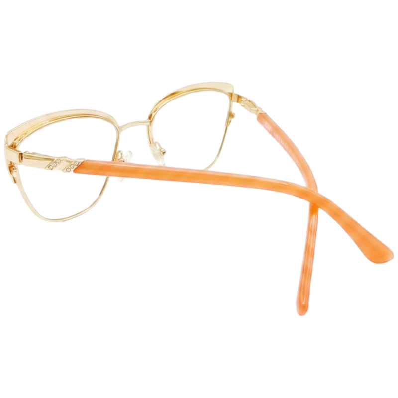 Golden pink eyeglasses
