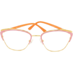 Golden pink eyeglasses