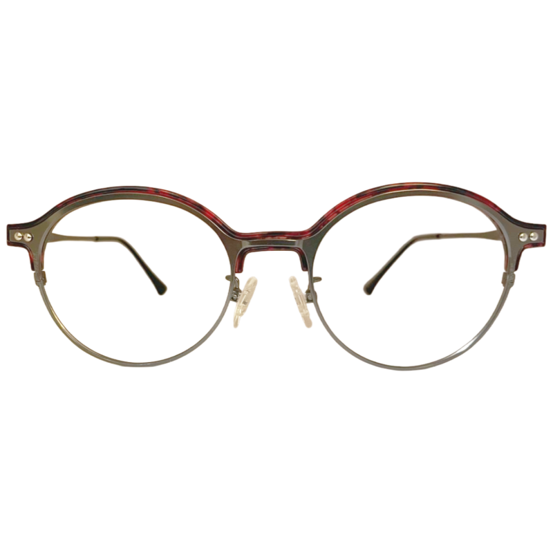 red round eyeglass