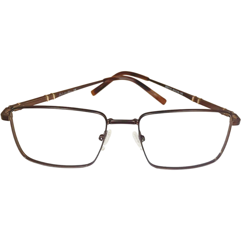 Unisex Rectangle Metal Eyeglasses