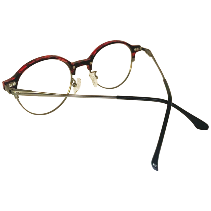 red round eyeglass