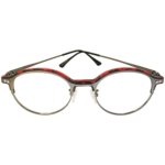 red round eyeglass
