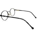 blue grey round metal eyeglasses