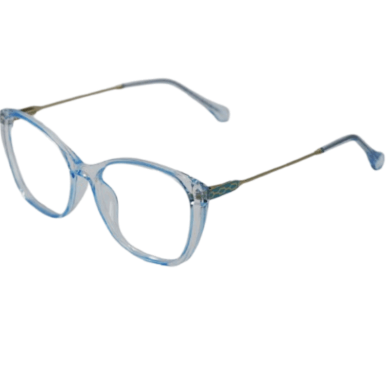 Full Rim Light Blue Cat-eye Sheet Computer Eyeglasses for Women