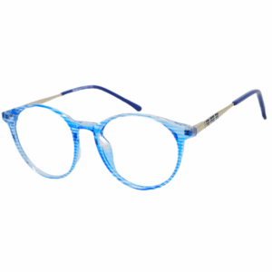Cliqlens Studio Full Rim Blue strips Round sheet eyeglasses for Men and Women
