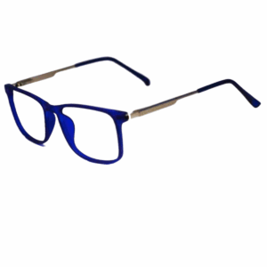 Trendy Navy Blue Square Sheet Eyeglasses for Men & Women