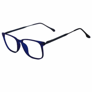 Trendy Navy Blue Square Sheet Eyeglasses for Men & Women