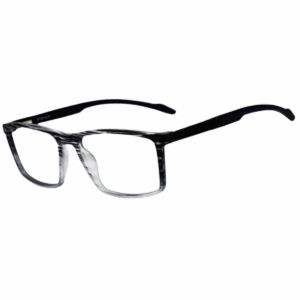 Cliqlens Full Rim black strips square double bar sheet eyeglasses for Men and Women